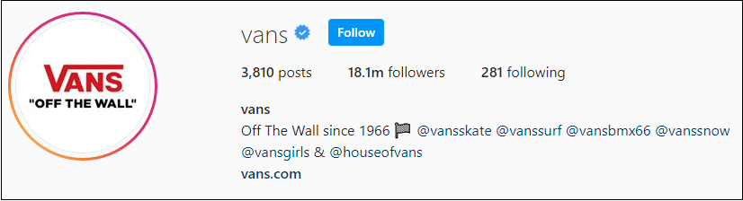 Vans Instagram - border