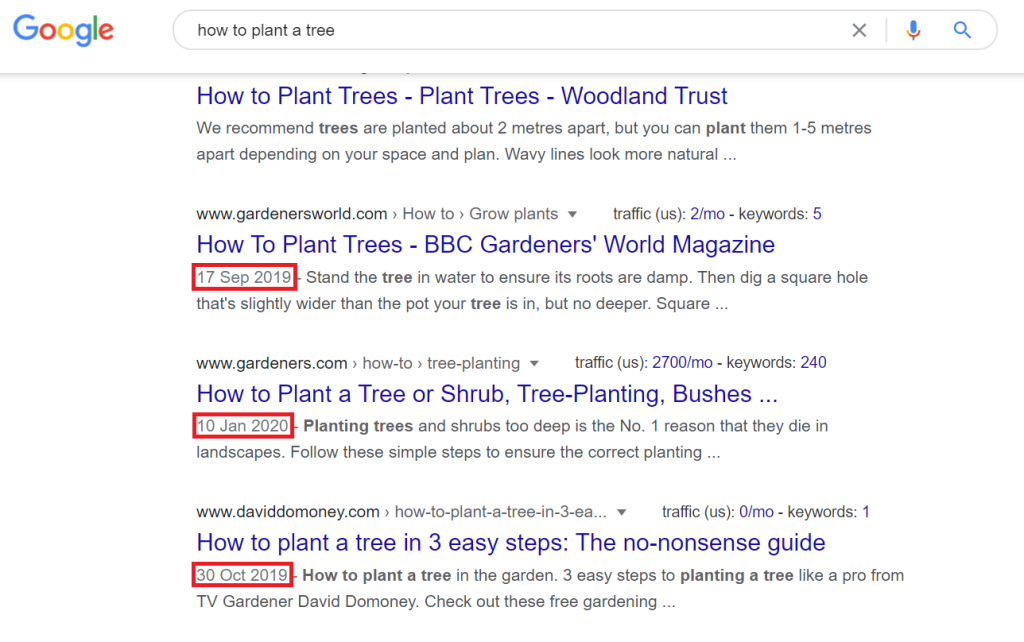 how to plant a tree google search