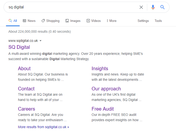 sq digital serps