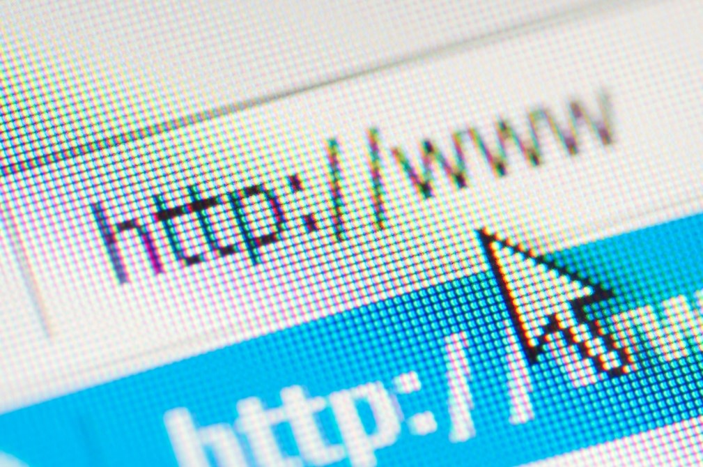 close up of url