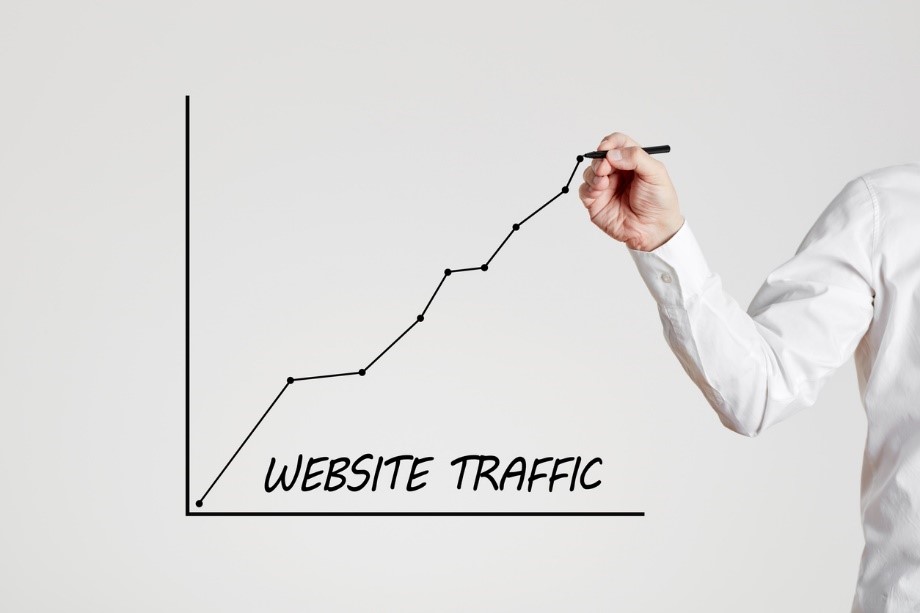 Website traffic graph increasing