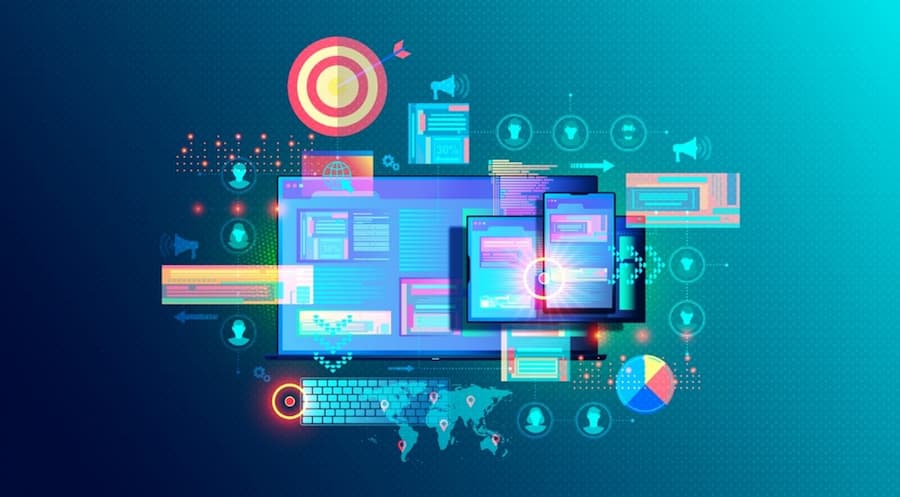 A computer screen with different icons