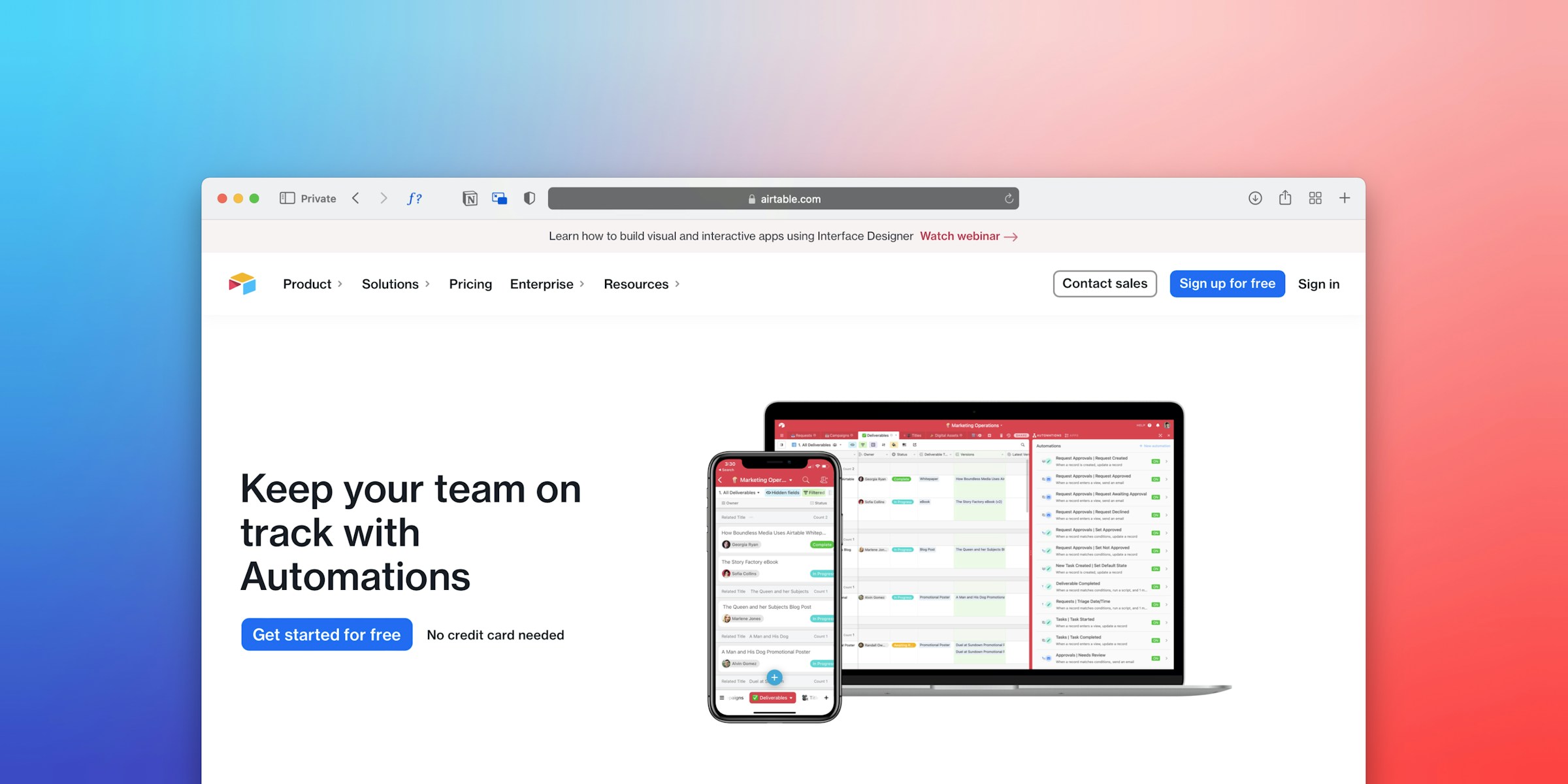 clear homepage