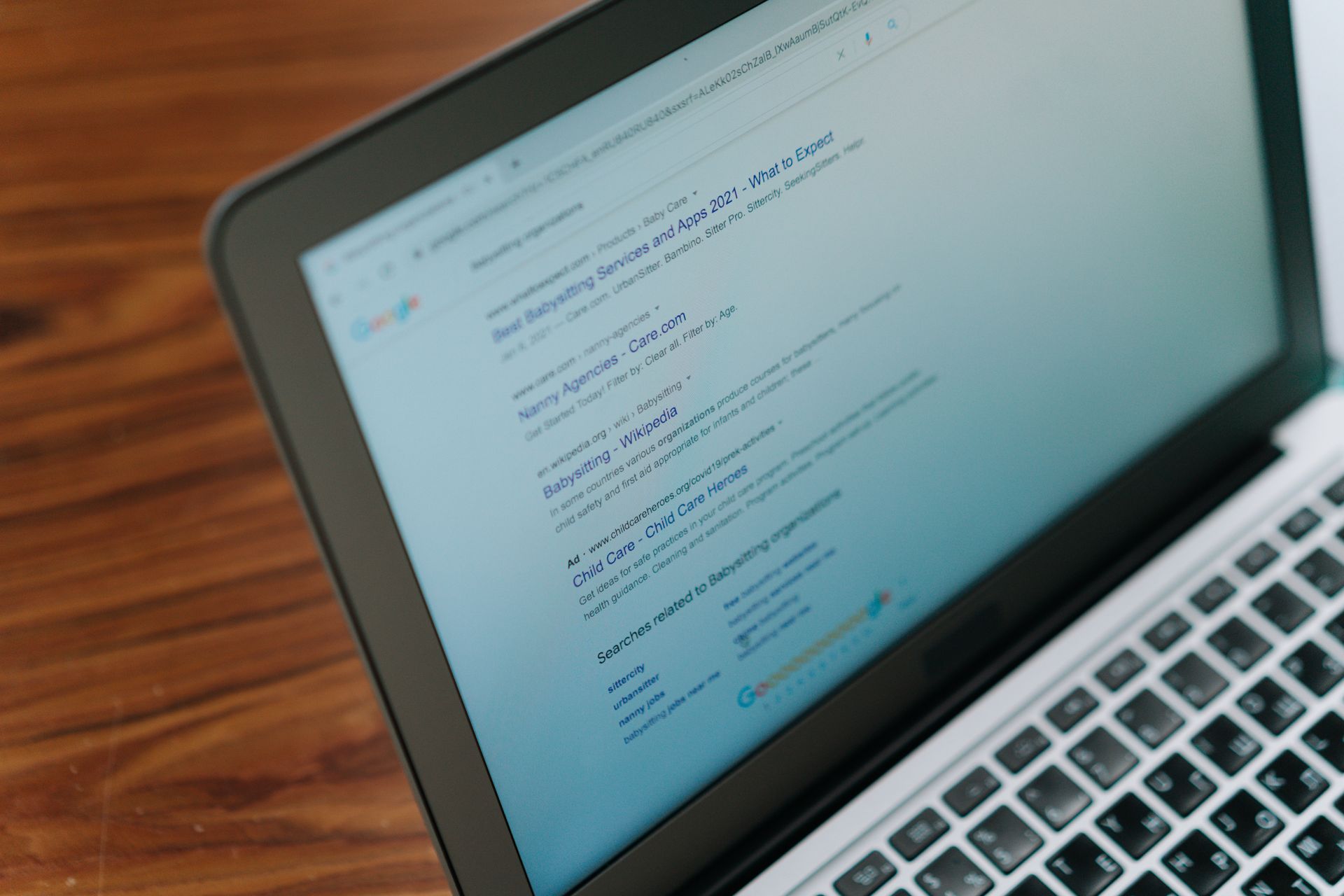 Google ads on laptop