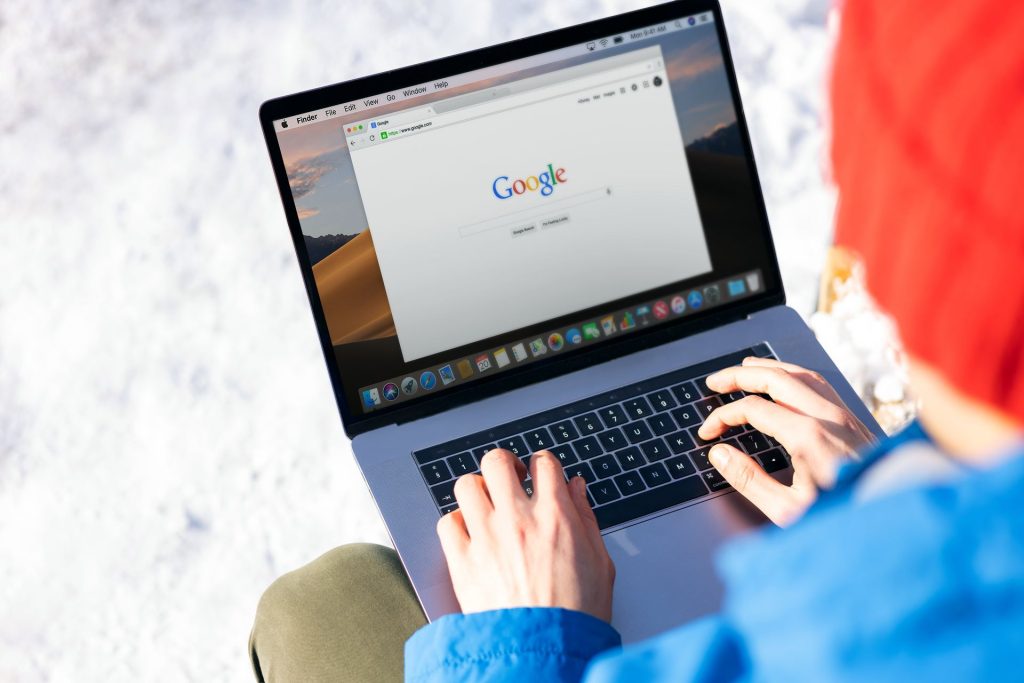 Google search on laptop